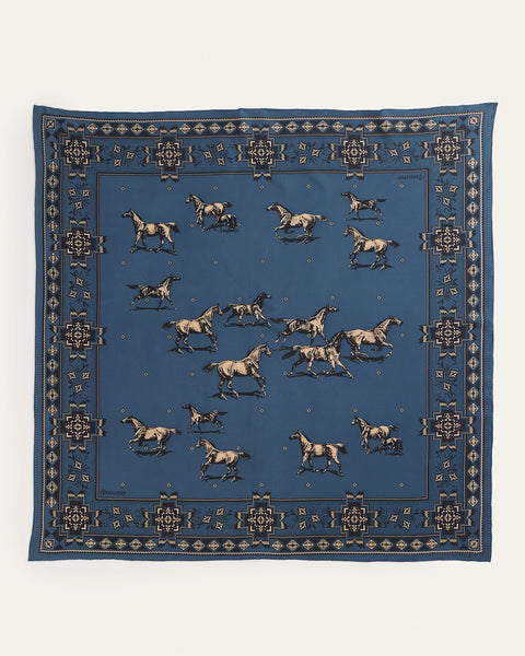 PENDLETON HERD OF HORSES SILK SCARF