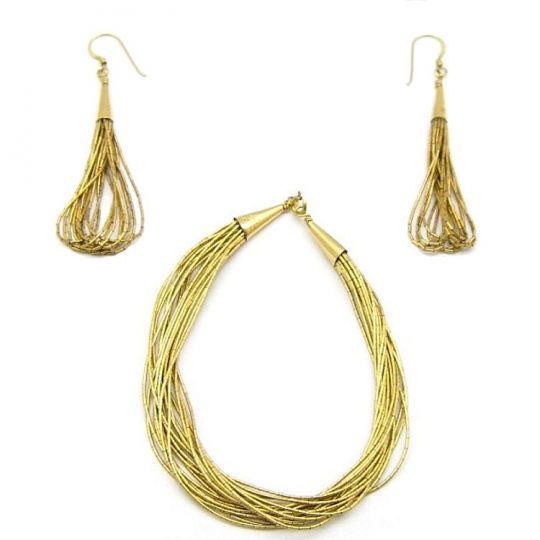 Gold Necklace Cones