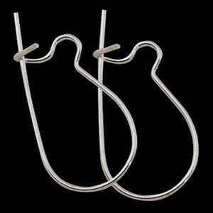 Surgical Steel Kidney Ear Wires - Silver Plate