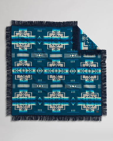 Pendleton Chief Joseph Fringed Shawl - Aegean