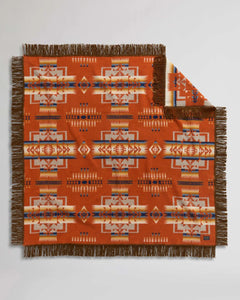 Pendleton Chief Joseph Fringed Shawl - Chili