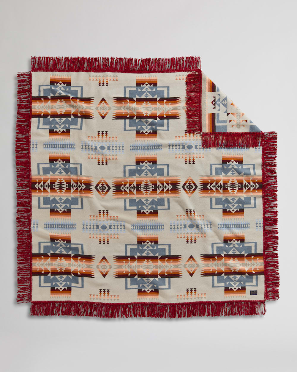 Pendleton Chief Joseph Fringed Shawl - Rosewood