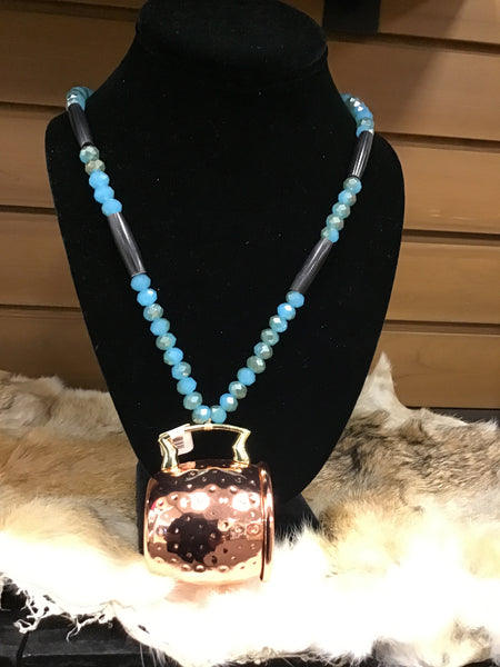 Beaded Copper Cup Necklaces