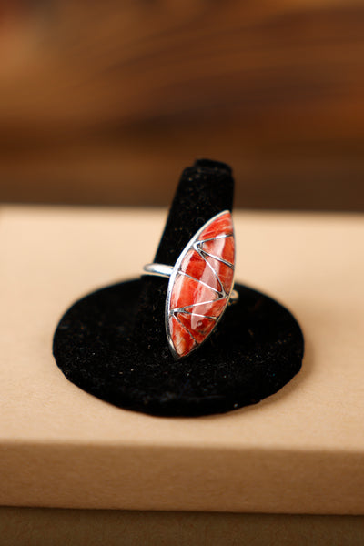 Oval Point inlay Rings
