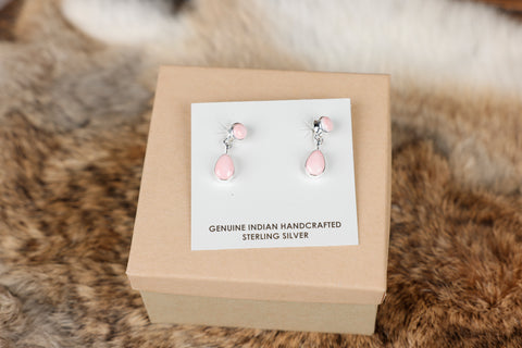 Pink Conch Dangle Stud