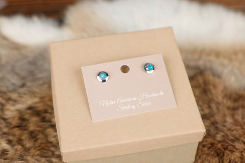 Small Round Turquoise Studs