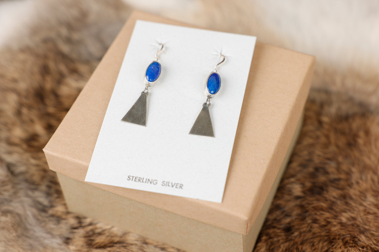 Sterling Silver and Lapis Lazuli Earrings