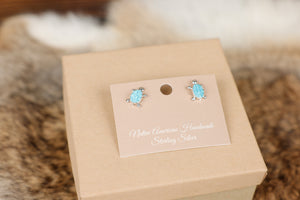 Turquoise Turtle Studs