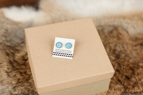 Small Round Turquoise Studs