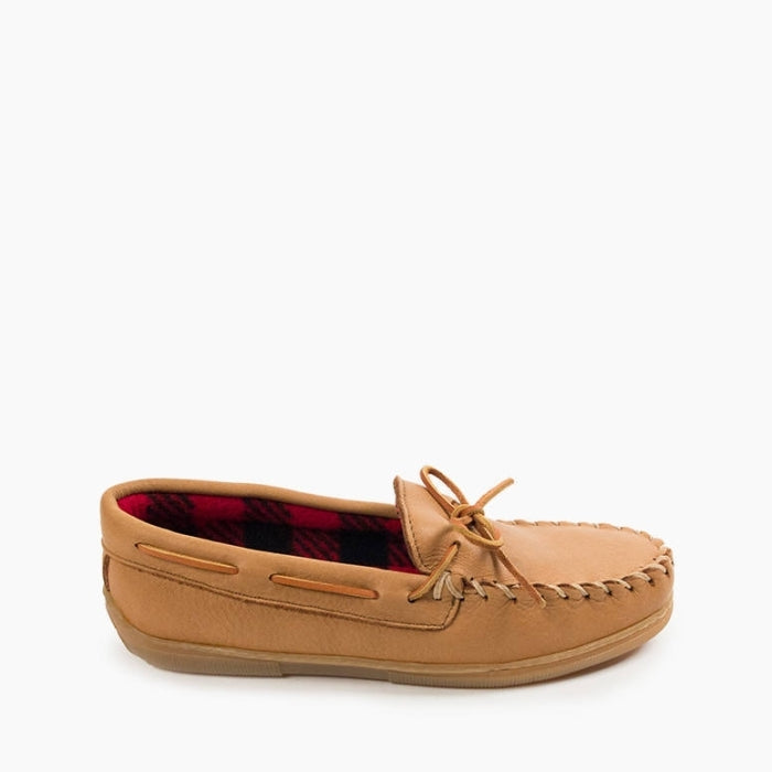 Minnetonka Moosehide Fleece Moc Natural