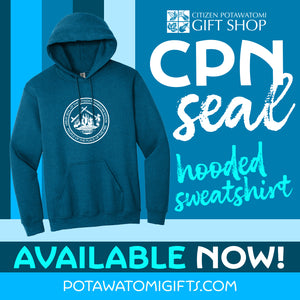 CPN Seal Hooded Adult Sweatshirt - Antique Sapphire