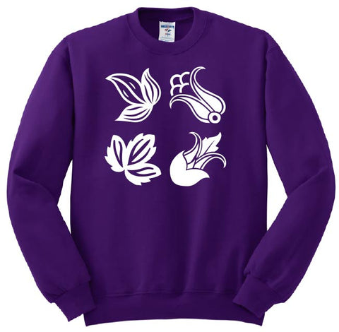 Purple Floral Sweatshirt