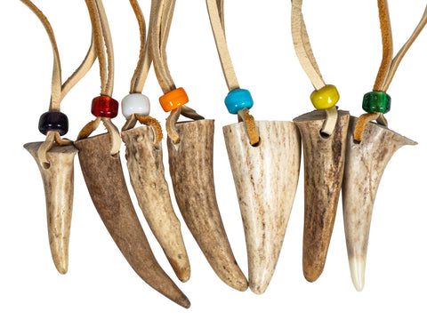 Iroquois Deer Antler Tip Necklace