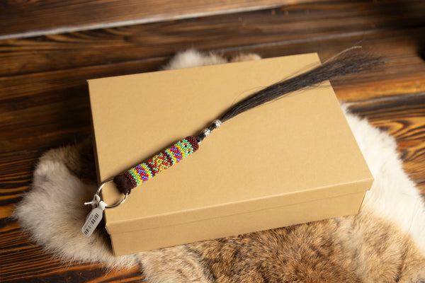 Beaded Keychains with Horse Hair