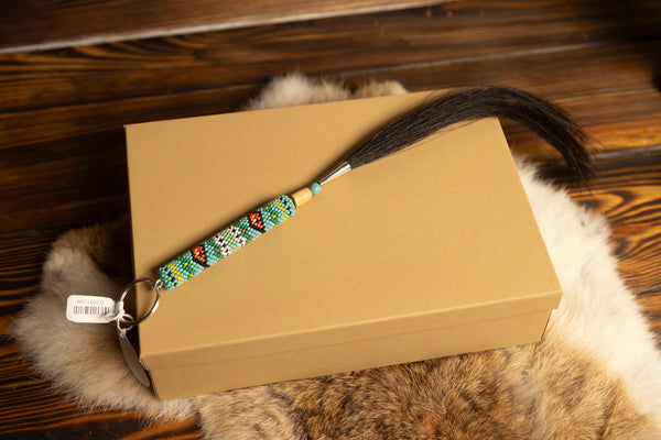 Beaded Keychains with Horse Hair