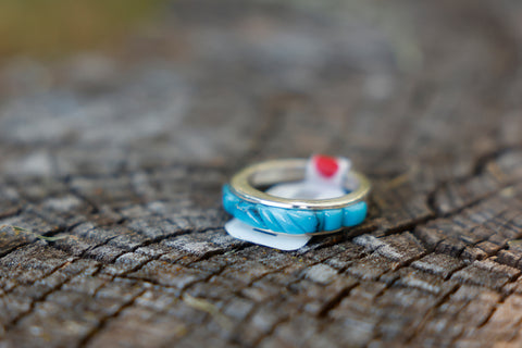 Turquoise Row Rings