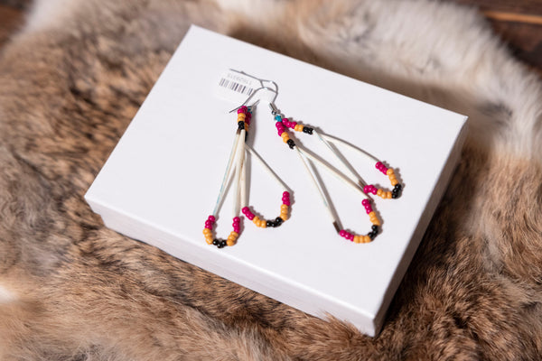 Beaded Quill Earrings