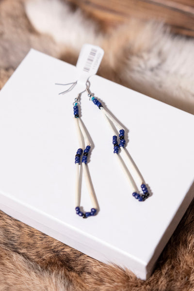 Beaded Quill Earrings