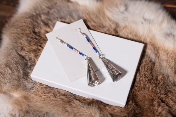 Long Beaded Jingle Earrings