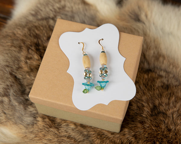 Small Beaded Glass Earrings