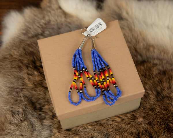 Small Beaded 3 Hoop Earrings