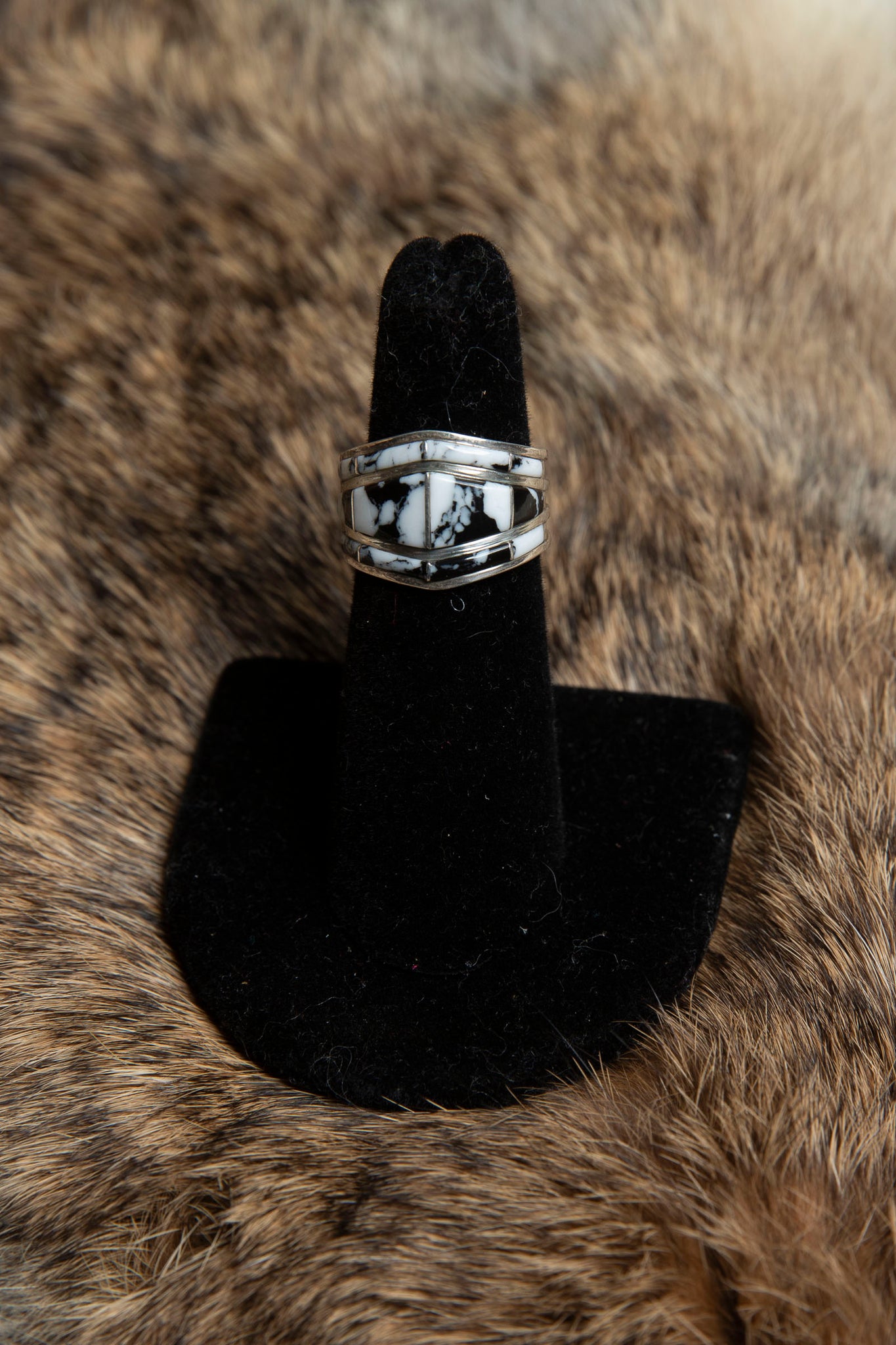 White Buffalo Crown Ring