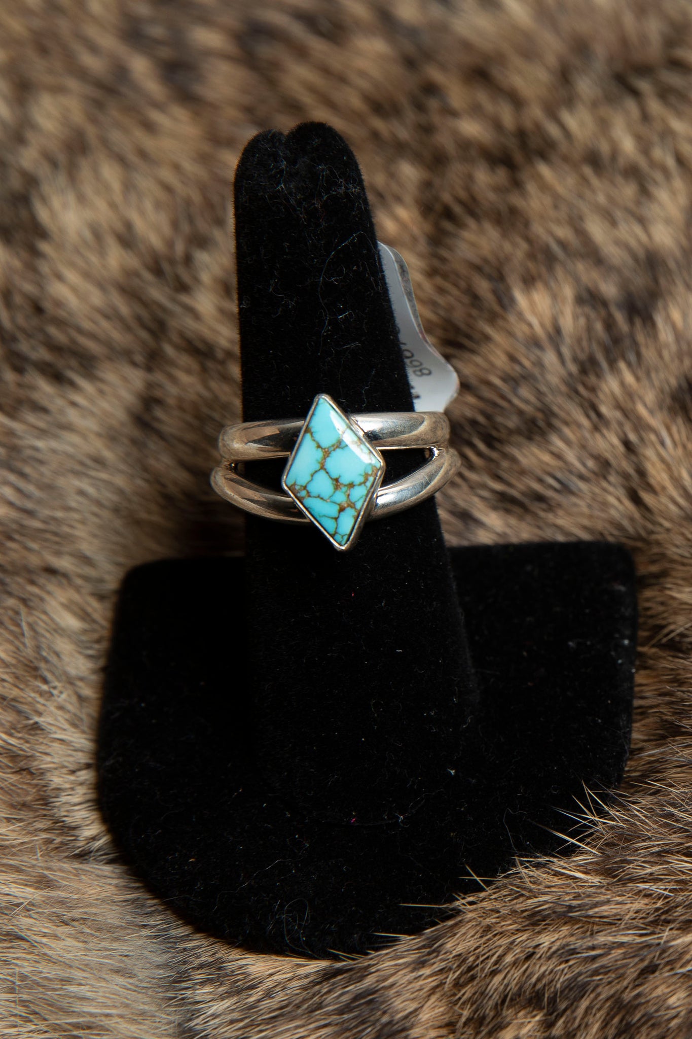 Diamond Shape Light Turquoise Ring