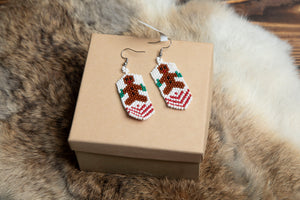 Beaded Ginerbread Man Earrings