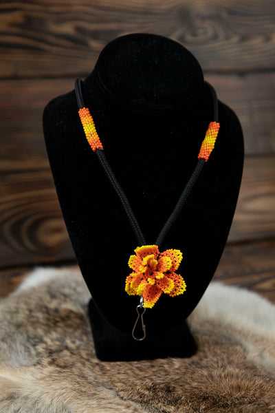 Beaded Flower Lanyards