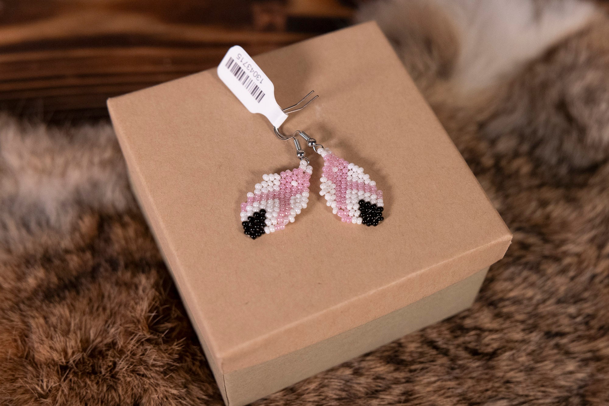 Beaded Ribbon Awareness Earrings