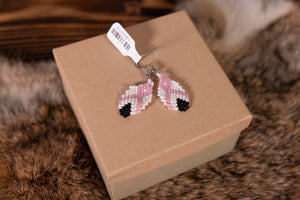 Beaded Ribbon Awareness Earrings