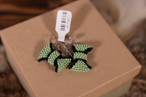 Beaded Small Bow Earrings
