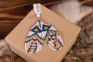 Beaded Triangle Earrings with Loops