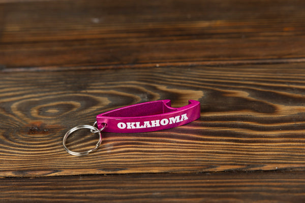 Oklahoma Large Pop Topper Key Ring