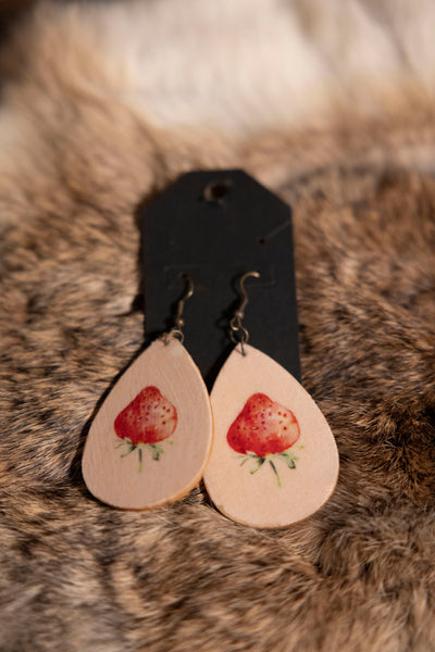 Mixed Wooden Teardrop Earrings