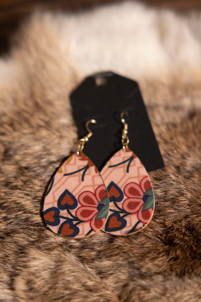 Mixed Wooden Teardrop Earrings