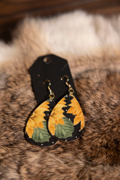 Mixed Wooden Teardrop Earrings