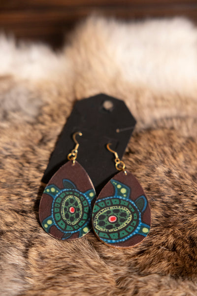 Mixed Wooden Teardrop Earrings