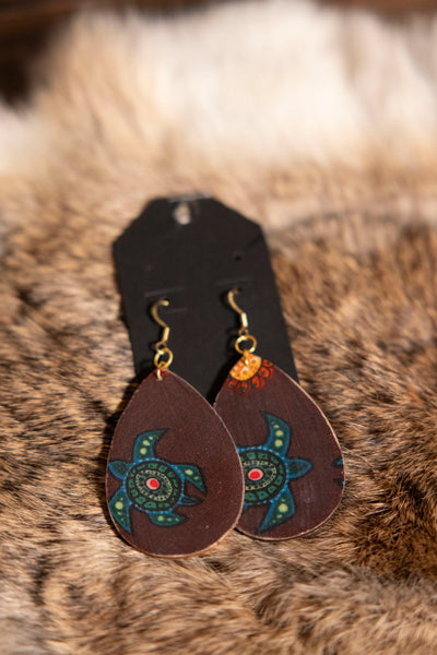 Mixed Wooden Teardrop Earrings