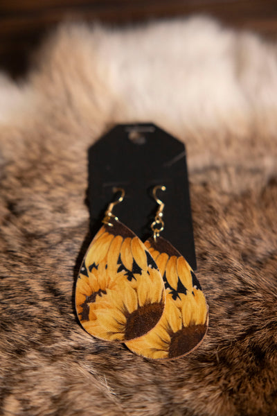 Mixed Wooden Teardrop Earrings