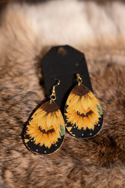 Mixed Wooden Teardrop Earrings