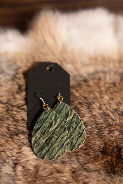 Mixed Wooden Teardrop Earrings