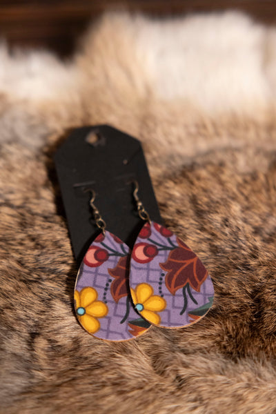 Mixed Wooden Teardrop Earrings