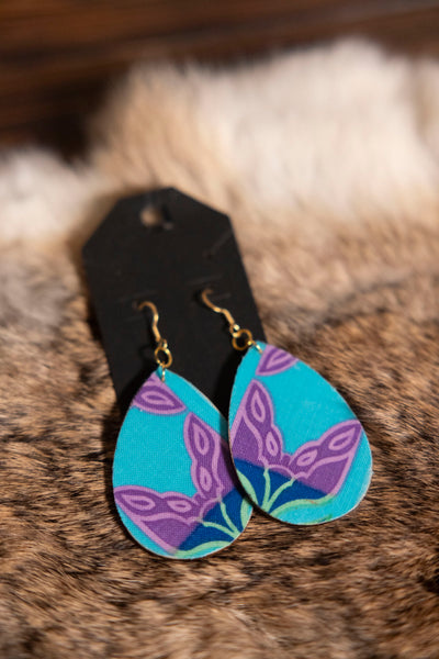 Mixed Wooden Teardrop Earrings