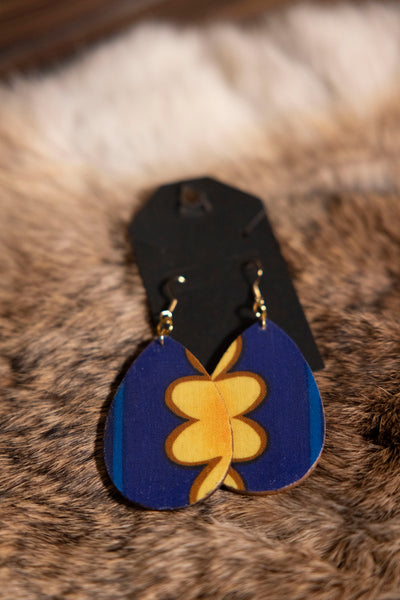 Mixed Wooden Teardrop Earrings