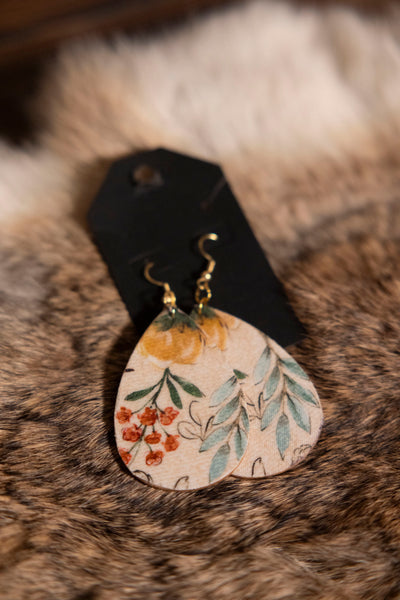 Mixed Wooden Teardrop Earrings