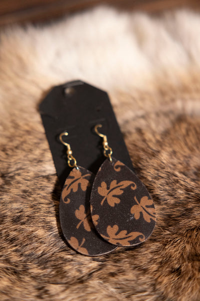 Mixed Wooden Teardrop Earrings