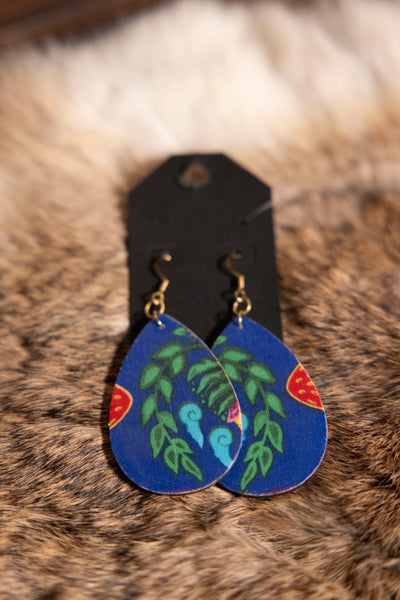 Mixed Wooden Teardrop Earrings
