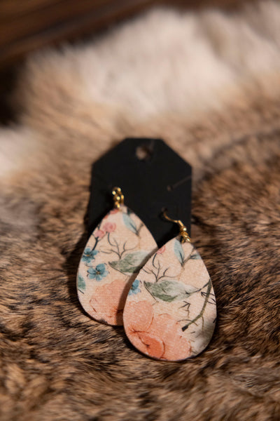 Mixed Wooden Teardrop Earrings