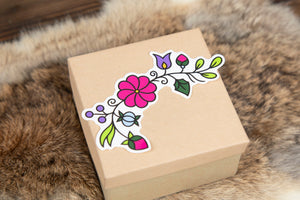 Pink and Purple Flower Stickers